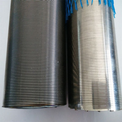 순수한 원형 316L 와이어 랩 존슨 스크린 유관 지름 33-300mm 주스 및 맥주 필터 처리를 위해