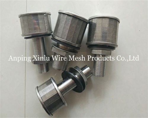 1톤 100N 57mm 스테인리스 스틸 윙 와이어 50-300μm 필터 정밀도와 존슨 바닥 세일러 노즐