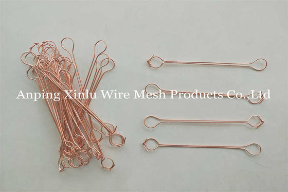 이중 루프 넥타이 와이어 - 펀들 패키지 길이 14cm 정원 1.2mm 부드러운 구리 코팅 20GA BWG22 결합 루프 넥타이 와이어
