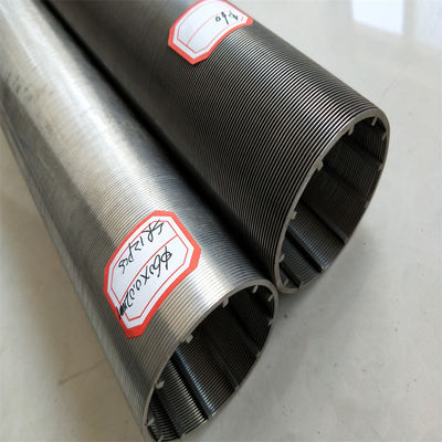 순수한 원형 316L 와이어 랩 존슨 스크린 유관 지름 33-300mm 주스 및 맥주 필터 처리를 위해