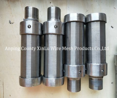 톱니 부품 스테인리스 스틸 존슨 스크린 노즐 수분 필터 노즐 1.8x2.5mm 지원 와이어