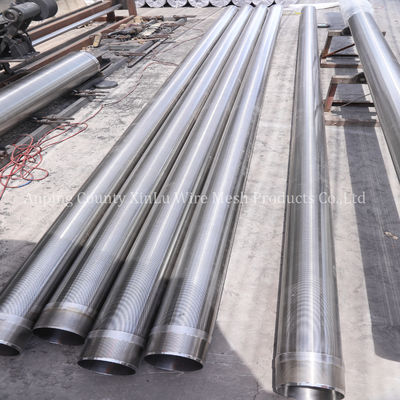 14 "물 우물 스크린 파이프 3x5mm Q5.0mm 윙 와이어, 300 PSI 붕괴 압력