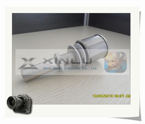 긴 목 쐐기 철사 분사구 DN 53mm 모래 여과기 분사구 0.2mm 구멍