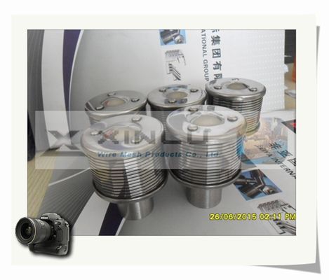 실을 꿰는 쐐기 철망 물 처리 여과기 분사구 148mm SS316L BSPT 여성