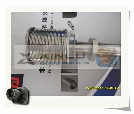 긴 목 쐐기 철사 분사구 DN 53mm 모래 여과기 분사구 0.2mm 구멍