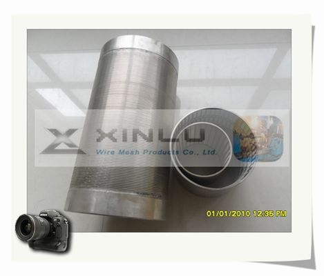 스테인리스 쐐기 철망 관 100mm OD 폐수 관 6m 길이