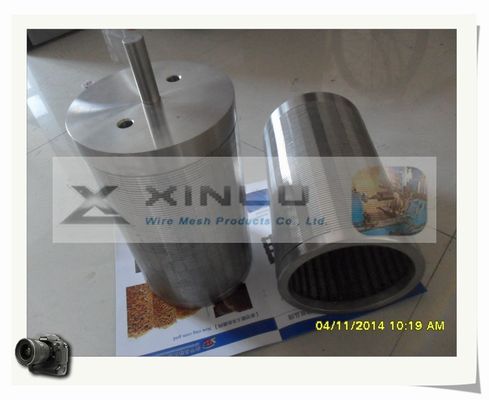 주문을 받아서 만들어지는 3.3 x 6.5mm 스테인리스 쐐기 철사 0.7mm 구멍 원통 모양 스트레이너
