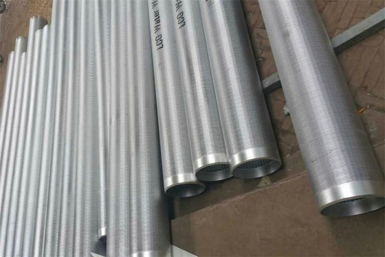 219mm 직경 지속적인 슬롯 스크린 V 모양 쐐기 SS304 우물 스크린
