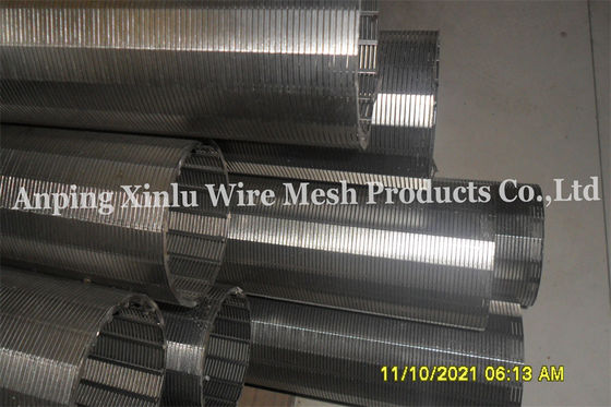 지속적인 구멍 필터 방충망 관 AISI 316 OD 86mm 간격 0.1mm 존슨 철망