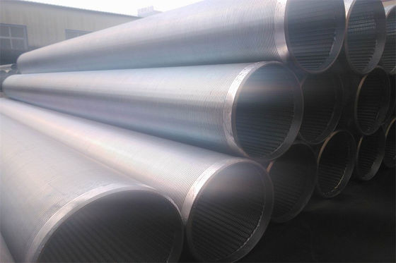 감싸인 모래 통제 우물 스크린 AISI 304 쐐기 철사 여과기 114mm 168mm 직경