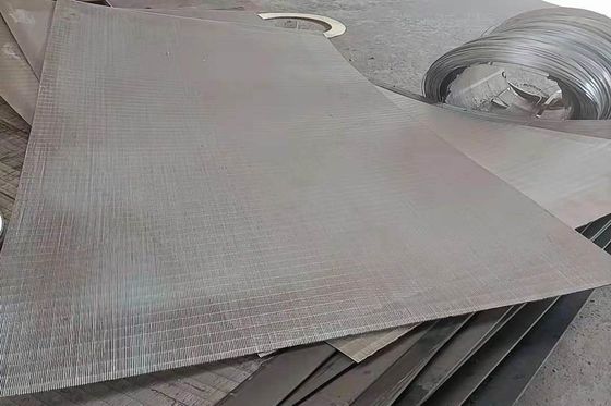 곡물 건조를 위한 감싸인 편평한 쐐기 철망 패널 3 - 12mm 간격